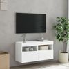 vidaXL TV-Wandschrank mit LED-Leuchten Weiß 80x30x40 cm 837197 Bild 5