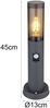 LED Sockelleuchte in Anthrazit & Rauch mit Bewegungsmelder, Höhe 45cm Bild 4