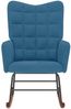 vidaXL Schaukelstuhl Blau Samt 4016842 Bild 3