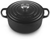Le Creuset Signature Gusseisen-Bräter mit Deckel, Für alle Herdarten und Induktion geeignet, Rund, Schwarz, 20,0 cm, 2.4 Bild 3