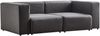 Sofa Suldal 2-Sitzer Wildlederimitat Schwarz [en. casa] Bild 2