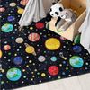 Mazovia Kinderteppich Kinderteppich Kinderzimmerteppich Planeten Weltraum, 80 x 150 cm, Kurflor, Waschbar in Waschmaschine, Höhe 5 mm, Rutschfest Bild 3