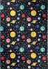 Mazovia Kinderteppich Kinderteppich Kinderzimmerteppich Planeten Weltraum, 80 x 150 cm, Kurflor, Waschbar in Waschmaschine, Höhe 5 mm, Rutschfest Bild 2