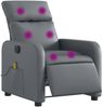 vidaXL Massagesessel Elektrisch Grau Kunstleder 3206745 Bild 3