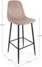 Barhocker Irelia aus Samt, Taupe, 46 x 39 x 103 cm Bild 2