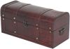 Holztruhe Holzbox Schatztruhe Valence Antikoptik 30x57x29cm ~ rund Bild 5