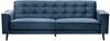 Sofa 3-Sitzer mit Bettfunktion Kaycee Samtvelours dunkelblau Bild 3