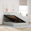 vidaXL Bett mit Stauraum und LED mit LED Hellgrau 140 x 200 cm Samt 3371397 Bild 4