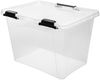 22x Scharnierbox 19L 38x28xH27cm Transparent Deckel Aufbewahrung Spielzeugkisten Bild 1