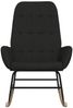 vidaXL Schaukelstuhl Schwarz Stoff 341259 Bild 3