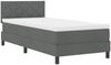 vidaXL Boxspringbett mit Kopfteil Dunkelgrau 90 x 200 cm Stoff 3338735 Bild 4