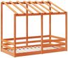vidaXL Kinderbett mit Dach Wachsbraun 80x160 cm Massivholz Kiefer 847014 Bild 3
