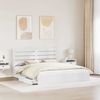 vidaXL Aufbewahrungsbett mit Kopfteil Weiß 180 x 200 cm Holzwerkstoff 3411549 Bild 3