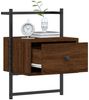 vidaXL Wand-Nachttisch Braun Eiche 35x30x51 cm Holzwerkstoff 833451 Bild 3