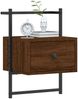 vidaXL Wand-Nachttisch Braun Eiche 35x30x51 cm Holzwerkstoff 833451 Bild 4