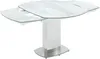 Vente-unique - TALICIA Essgruppe MarmorGlasKeramik Weiß - B 90 cm x H 75 cm x L 180 cm120 cm Bild 5