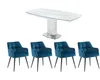 Vente-unique - TALICIA Essgruppe MarmorGlasKeramik Weiß - B 90 cm x H 75 cm x L 180 cm120 cm Bild 3