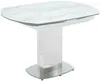 Vente-unique - TALICIA Essgruppe MarmorGlasKeramik Weiß - B 90 cm x H 75 cm x L 180 cm120 cm Bild 4