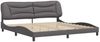 Doppelbett, Bettgestell Modernen ohne Matratze Grau 200x200 cm Kunstleder d2421e Bild 3