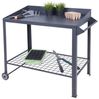 Spetebo Pflanztisch Metall Pflanztisch auf Rollen - 90 x 55 cm (Stück, 1-St, Pflanztisch), Gärtnertisch mit Gitterablage Bild 4