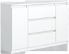 Raumhirsch Furniture Kommode, Sideboard, Kommode für das Schlafzimmer - Wohnzimmer (Maße: 120 × 39 × 78,5 cm, 2 Türen, 3 Schubladen, Rollenschienen), viele Farbvarianten - Hochwertig & stabil Bild 2