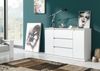 Raumhirsch Furniture Kommode, Sideboard, Kommode für das Schlafzimmer - Wohnzimmer (Maße: 120 × 39 × 78,5 cm, 2 Türen, 3 Schubladen, Rollenschienen), viele Farbvarianten - Hochwertig & stabil Bild 4