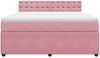 vidaXL Boxspringbett mit Matratze Rosa 180x200 cm Samt 3287823 Bild 4