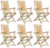 vidaXL Gartenstühle 6 Stk. Klappbar 53x66x99 cm Bambus 3278515 Bild 4