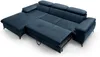 Vente-unique - SAMARA Sofa SamtStoff Blau - B 193 cm x H 75 cm x L 280 cm Bild 5