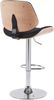CLP 2er Set Barhocker Clawson Stoffbezug Bugholz höhenverstellbar und drehbar,natura/schwarz chrom Bild 5