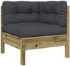 vidaXL Garten-Ecksofa mit Kissen 2 Stk. Kiefernholz Imprägniert 838156 Bild 5