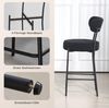 Barhocker 2er-Set mit Ø 46 cm Sitzfläche – gepolstert, mit Fußstütze und Stahlbeinen, Schwarz Bild 3