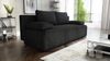 Wohnero 24 Zaya Premium Schlafsofa 201x91 cm mit Bettkasten & DL-Automatik – 201x137 cm Liegefläche, 3-Sitzer Sofa mit Schlaffunktion - Schwarz Bild 3
