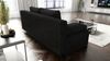 Wohnero 24 Zaya Premium Schlafsofa 201x91 cm mit Bettkasten & DL-Automatik – 201x137 cm Liegefläche, 3-Sitzer Sofa mit Schlaffunktion - Schwarz Bild 5