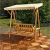 Melko Hollywoodschaukel Gartenschaukel Hollywoodschaukel Hängeschaukel Holz Überdachung, 2-Sitzer, Stück, UV-beständig & Regendicht Bild 2