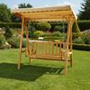 Melko Hollywoodschaukel Gartenschaukel Hollywoodschaukel Hängeschaukel Holz Überdachung, 2-Sitzer, Stück, UV-beständig & Regendicht Bild 5