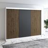 A&J MöbelLand Schwebetürenschrank IOSA 200 cm mit 4 Schubladen, und 3D Lamellen Bild 2