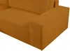 Vente-unique - AMELIA Sofa SamtStoff Orange - B 167 cm x H 85 cm x L 267 cm Bild 5
