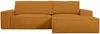 Vente-unique - AMELIA Sofa SamtStoff Orange - B 167 cm x H 85 cm x L 267 cm Bild 2