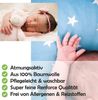 Kinder Bettwäsche 2-tlg ( 100x135cm / 40x60cm ) Bettdecken Set, 100% Baumwolle - Babybettwäsche mit Motiv Sterne Grau Bild 5