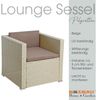 Polyrattan Loungesessel Gartensessel Rattan Sessel Gartenstuhl Rattanstuhl Beige Bild 3