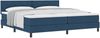 vidaXL Boxspringbett mit Kopfteil Blau 200 x 200 cm Stoff 3338796 Bild 2