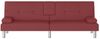 vidaXL Schlafsofa mit Getränkehaltern Rot Kunstleder 351930 Bild 5