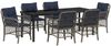 vidaXL Garten Essgruppe mit Kissen 7 pcs Grau und Schwarz Rattan 3380251 Bild 2