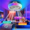 oyajia Deckenleuchte 50W RGB LED Deckenleuchte mit Bluetooth Lautsprecher, Deckenventilator, Luftzirkulationsfunktion, LED fest integriert, RGB Farbwechsel (3000~6500K), Dimmbar LED Deckenventilator Leuchte,für Schlafzimmer Küche Hotel Bild 3