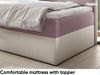 MEBLINI Kinderbett mit Bettkasten GARETH 3 100x200 Links – H3/Lila Samt Gepolstert Einzelbett mit Matratze - Polsterbett mit Stauraum - Bett mit Kopfteil – Stauraumbett Bild 4