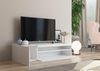 Dmora TV-Schrank Ardy, niedriges Wohnzimmer-Sideboard mit 2 Türen, Fernsehständer-Basis, 100 % Made in Italy, 150 x 40 x 37 cm, glänzendes Weiß, Bild 4