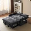 Merax Modernes Doppel-Klappschlafsofa, Multifunktionssofa mit Schlaffunktion, verstellbare Rückenlehne, Handyhalter, USB-Ladeanschluss, Grau Bild 3