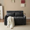 Merax Modernes Doppel-Klappschlafsofa, Multifunktionssofa mit Schlaffunktion, verstellbare Rückenlehne, Handyhalter, USB-Ladeanschluss, Grau Bild 2