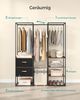 Songmics Kleiderschrank Kleiderständer hochbelastbar, 2 Schubladen, 4 Ablagen, braun Bild 4
